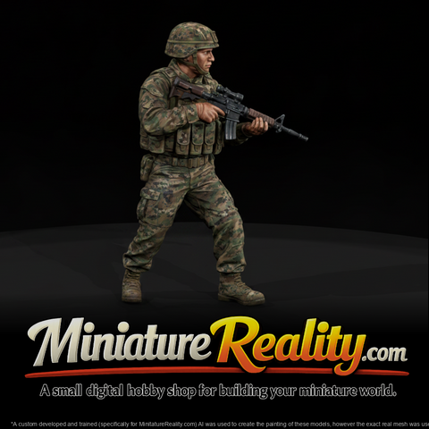 Modern U.S. Marine Corps Scout Figure, three-quarter view