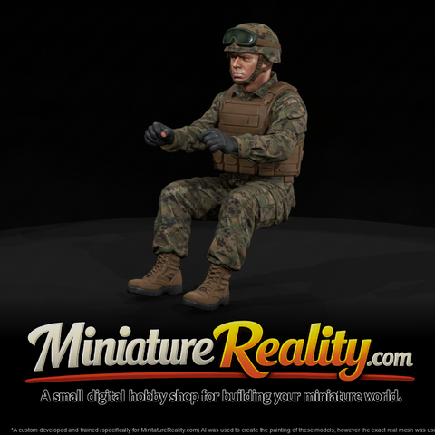 Modern U.S. Marine Corps Amphibious Vehicle Crew Figure, three-quarter view