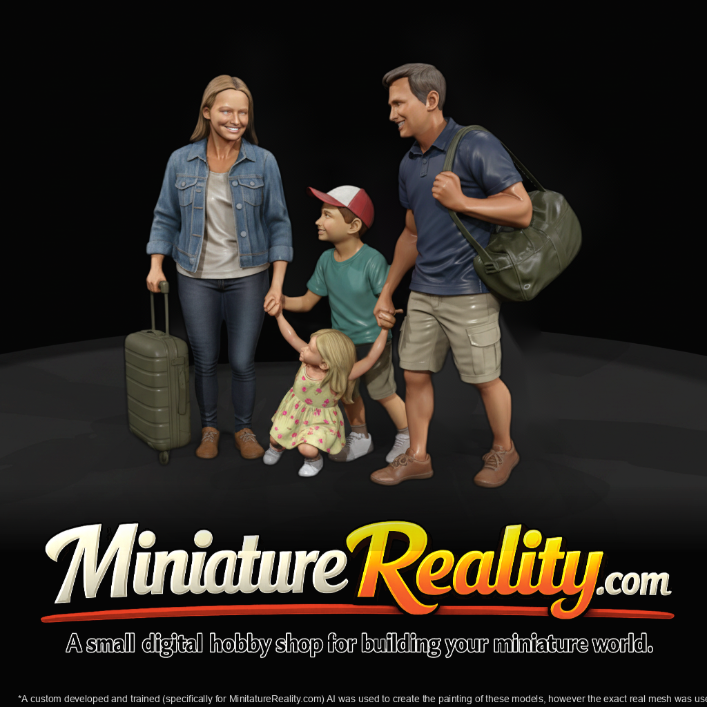 Modern Family of Four — 3D Printable Set