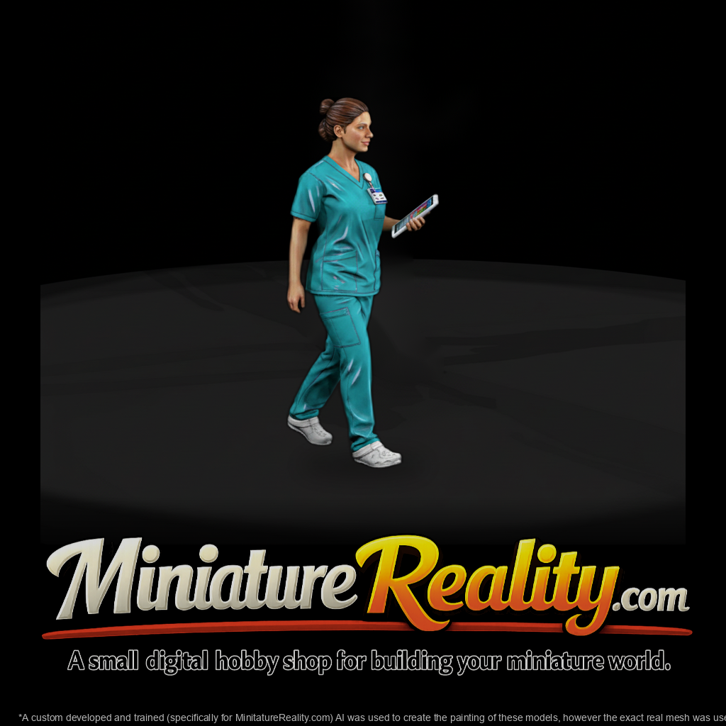 Modern Female Nurse Miniature (Scrubs)