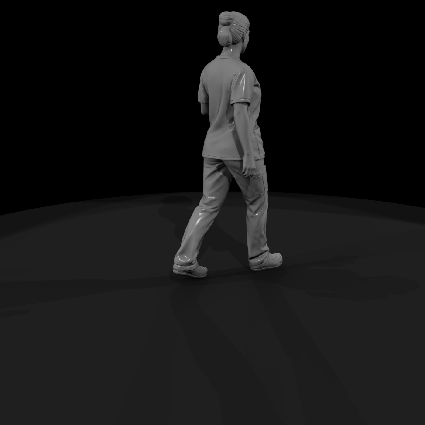 Modern Female Nurse Miniature (Scrubs)