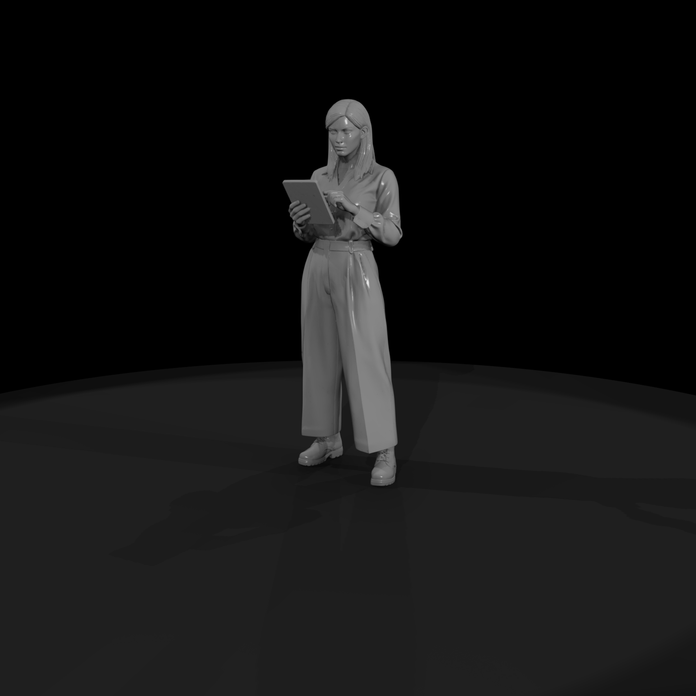 Modern Female Professional with Tablet