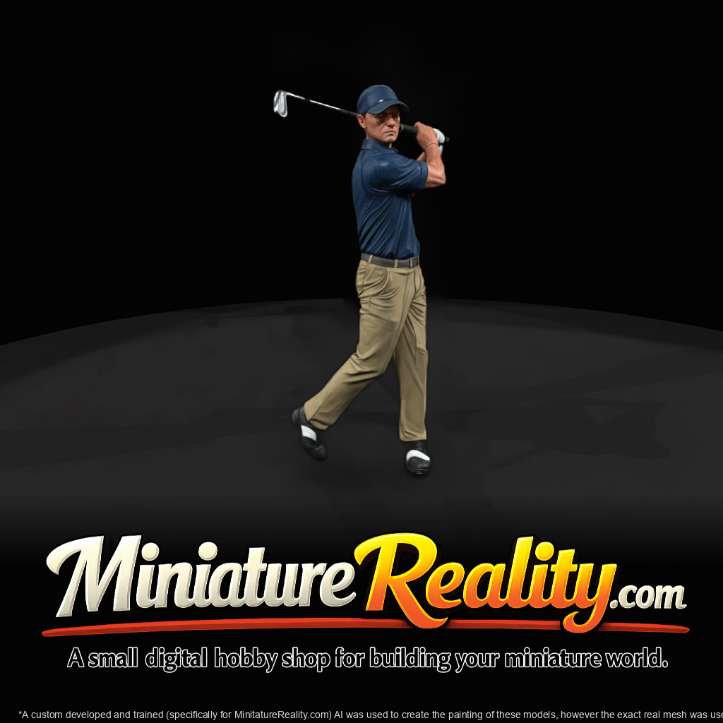 Modern Golfer — Male, Mid‑Swing
