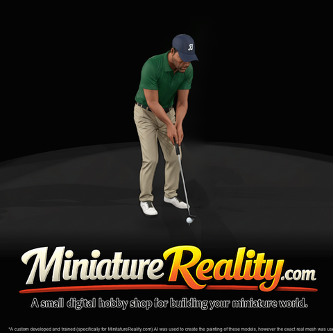 Modern Golfer — Male Standing with Putter