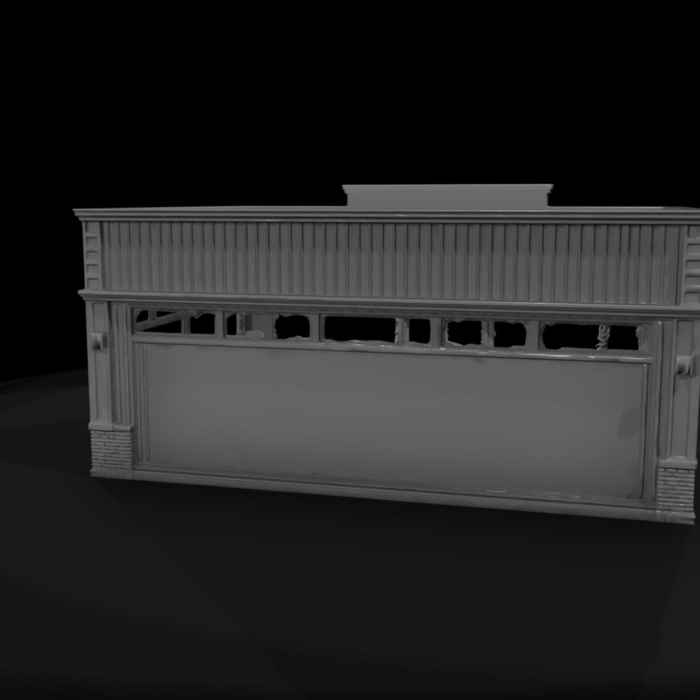 Modern Shopfront Row — Contemporary Retail Block
