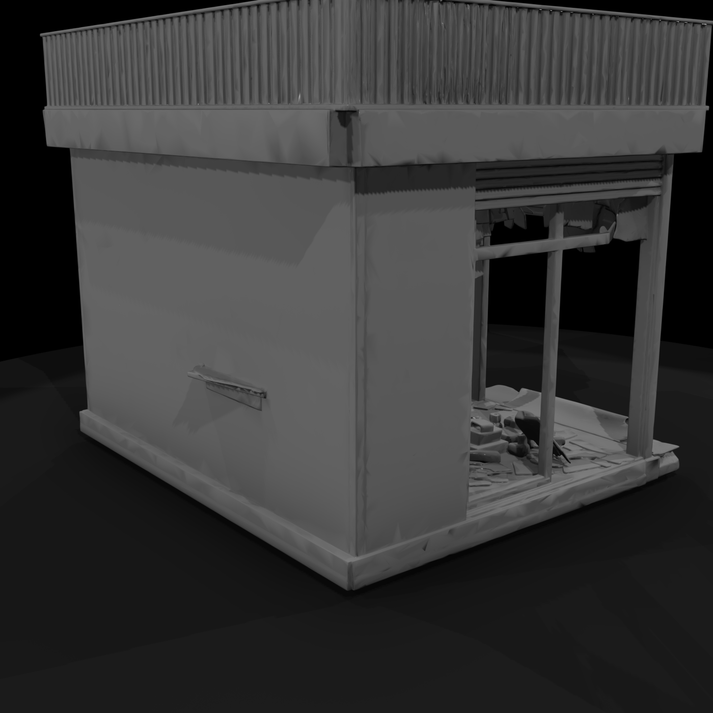 Modern Commercial Storefronts Backdrop