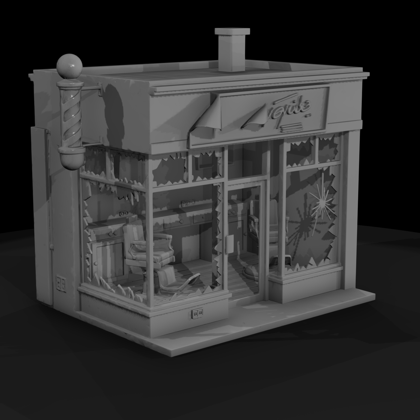 Modern Commercial Storefront Block