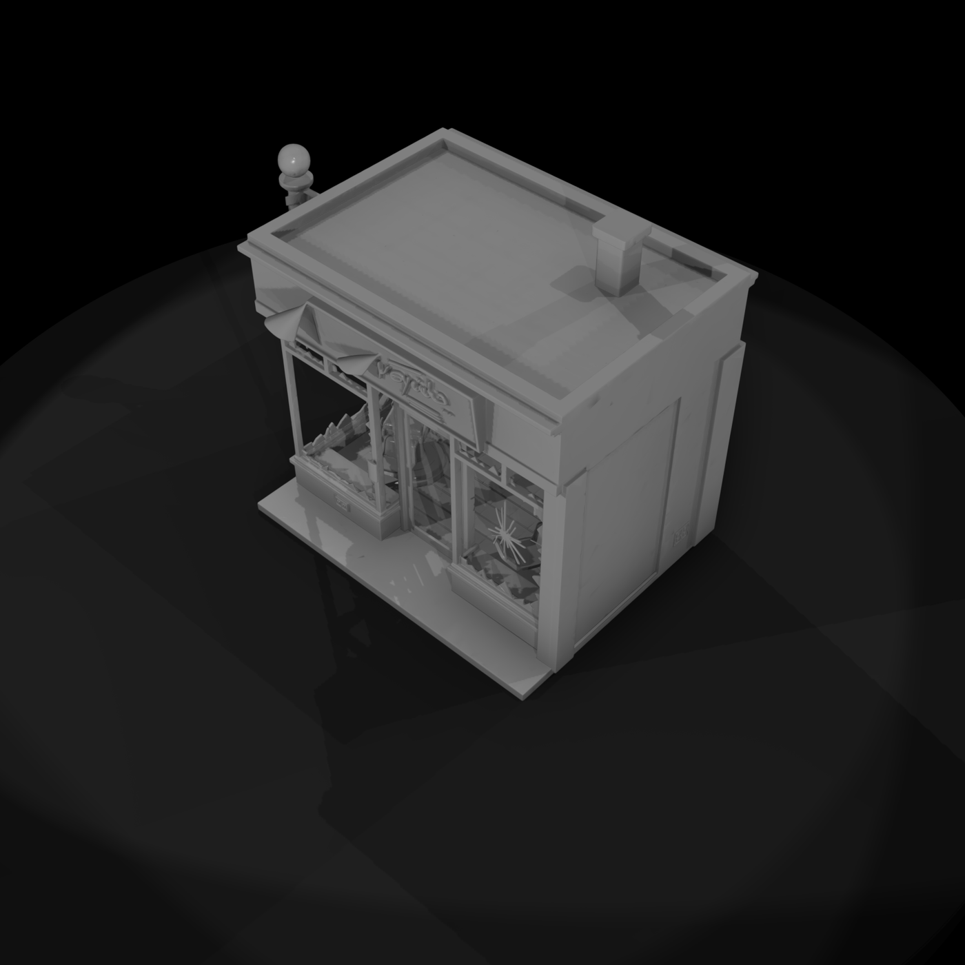 Modern Commercial Storefront Block