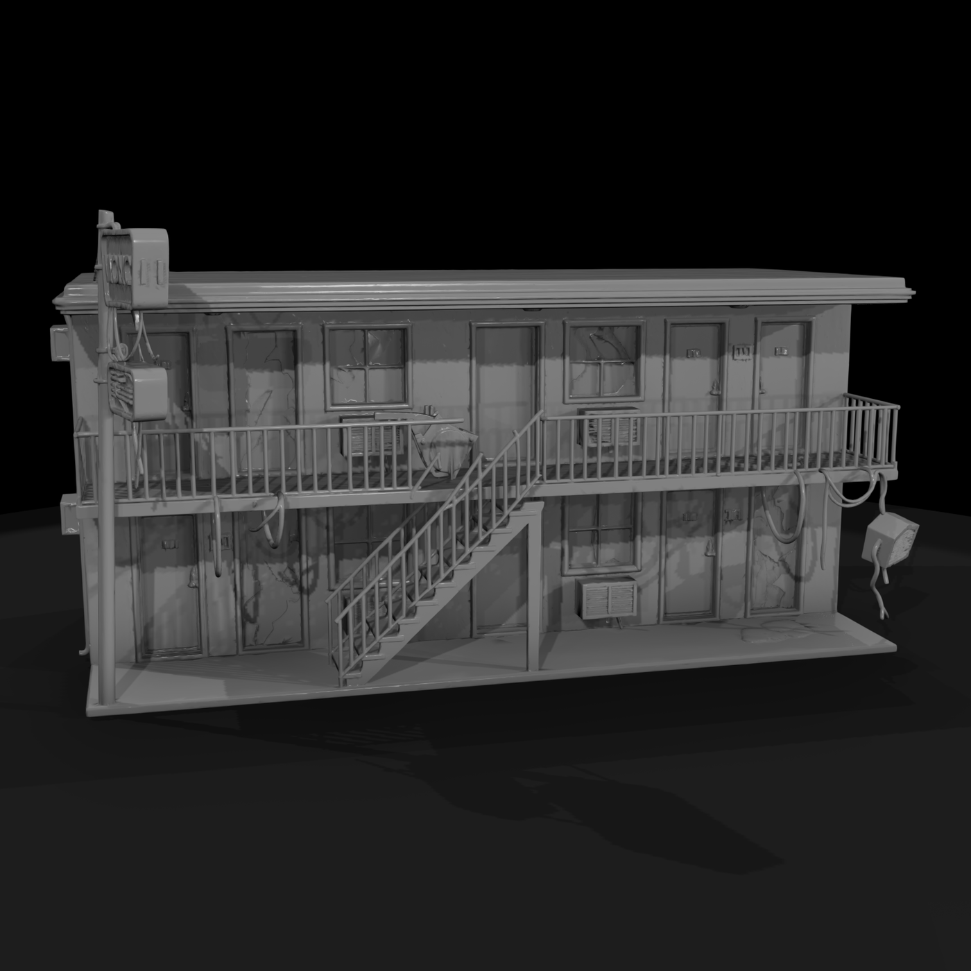 Modern Storefront Facade Row