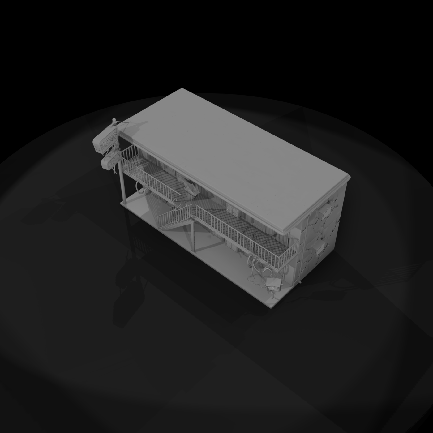 Modern Storefront Facade Row