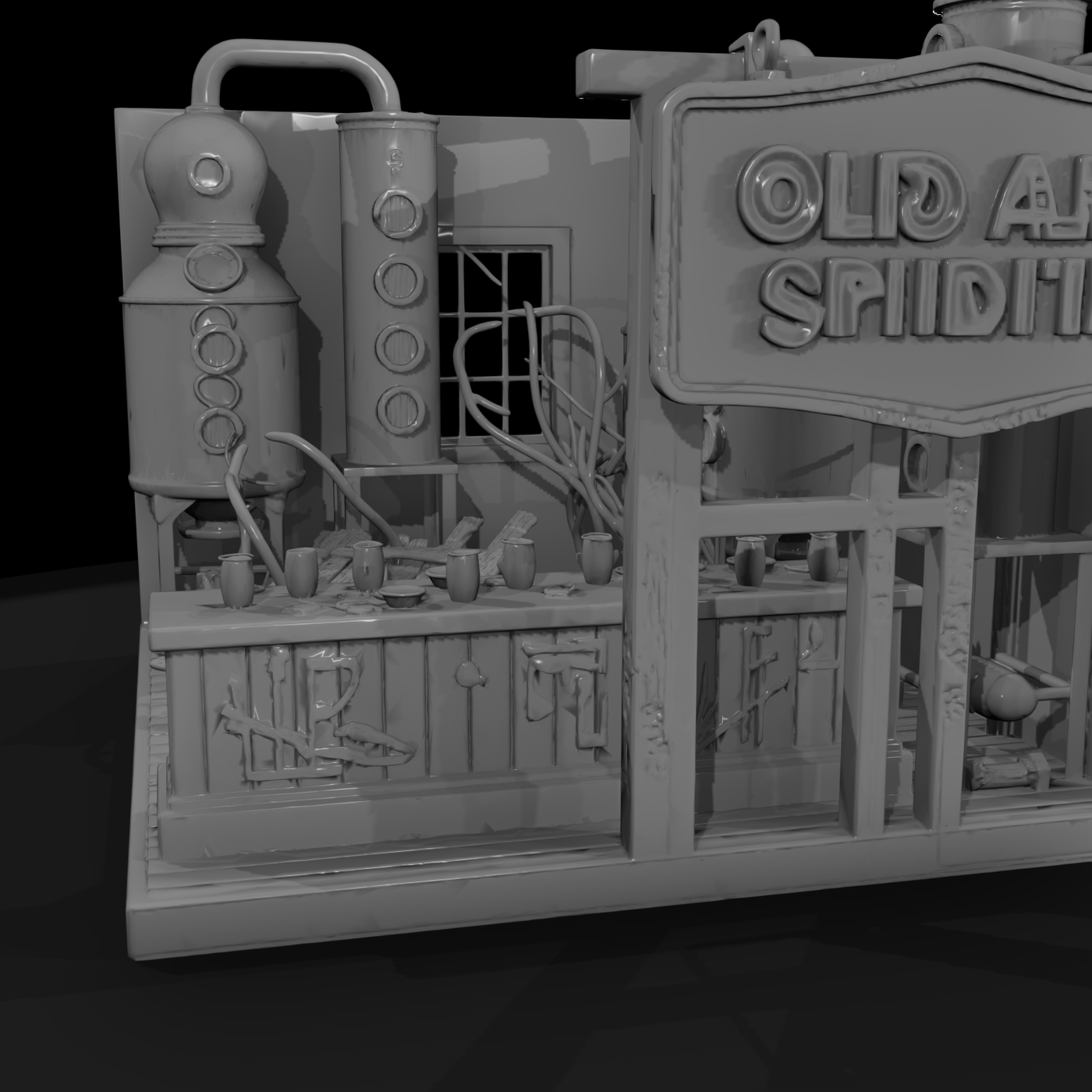 Modern Commercial Storefront Block