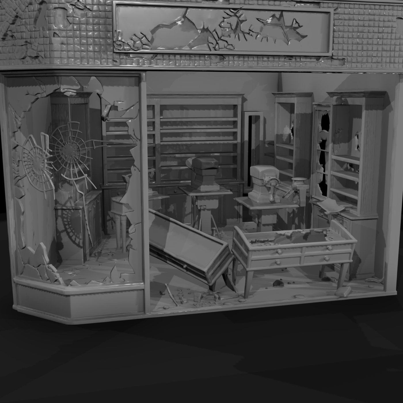 Modern Commercial Storefront Block