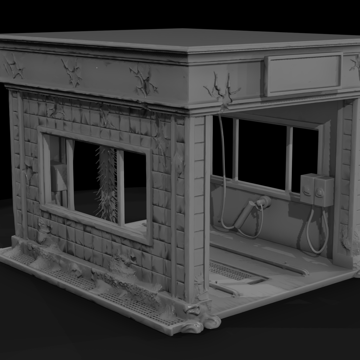 Modern Commercial Storefront Block