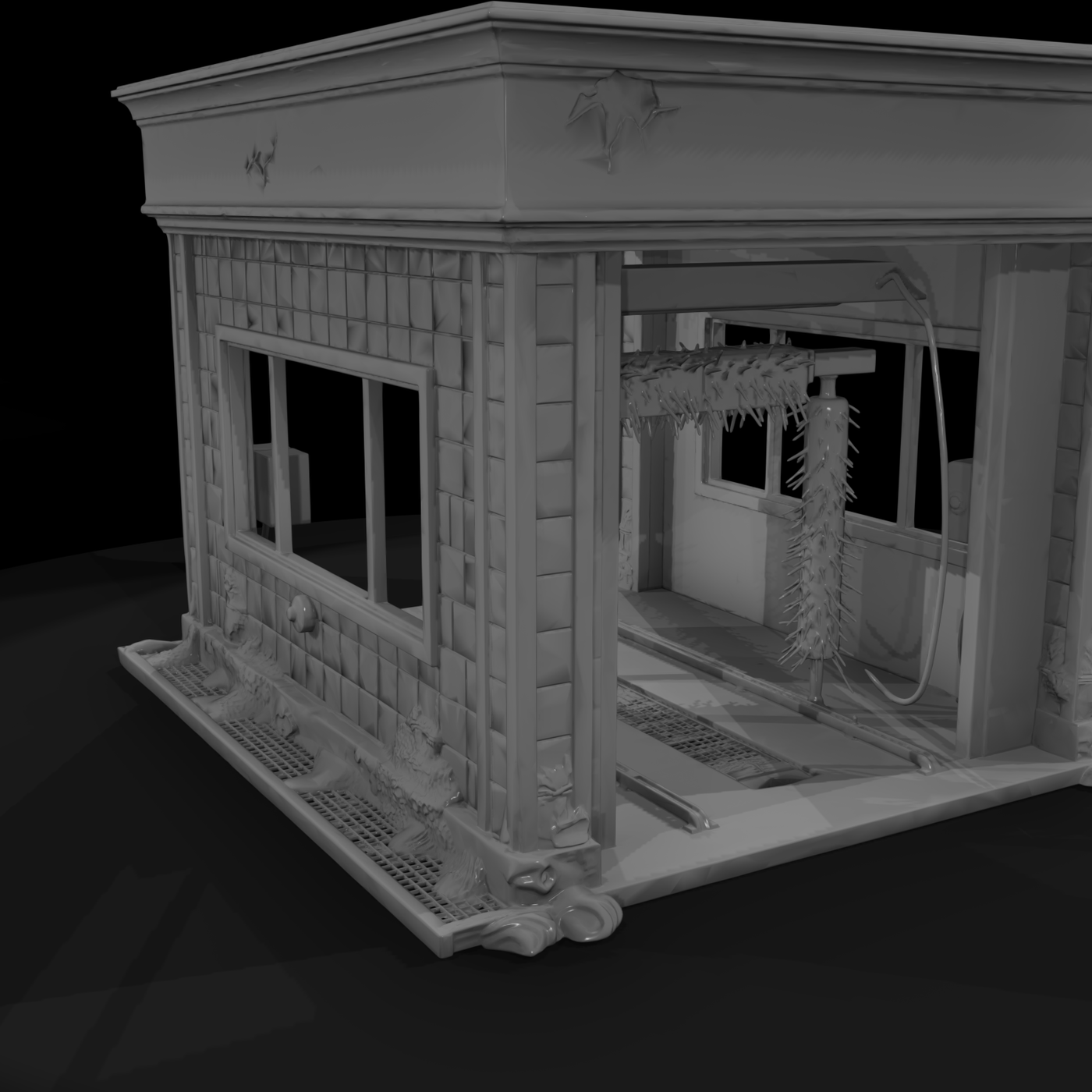 Modern Commercial Storefront Block