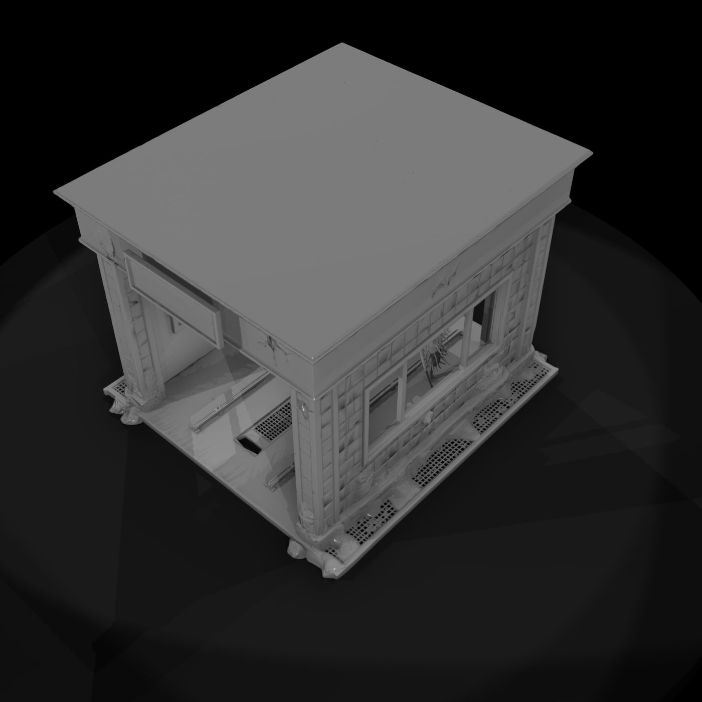 Modern Commercial Storefront Block