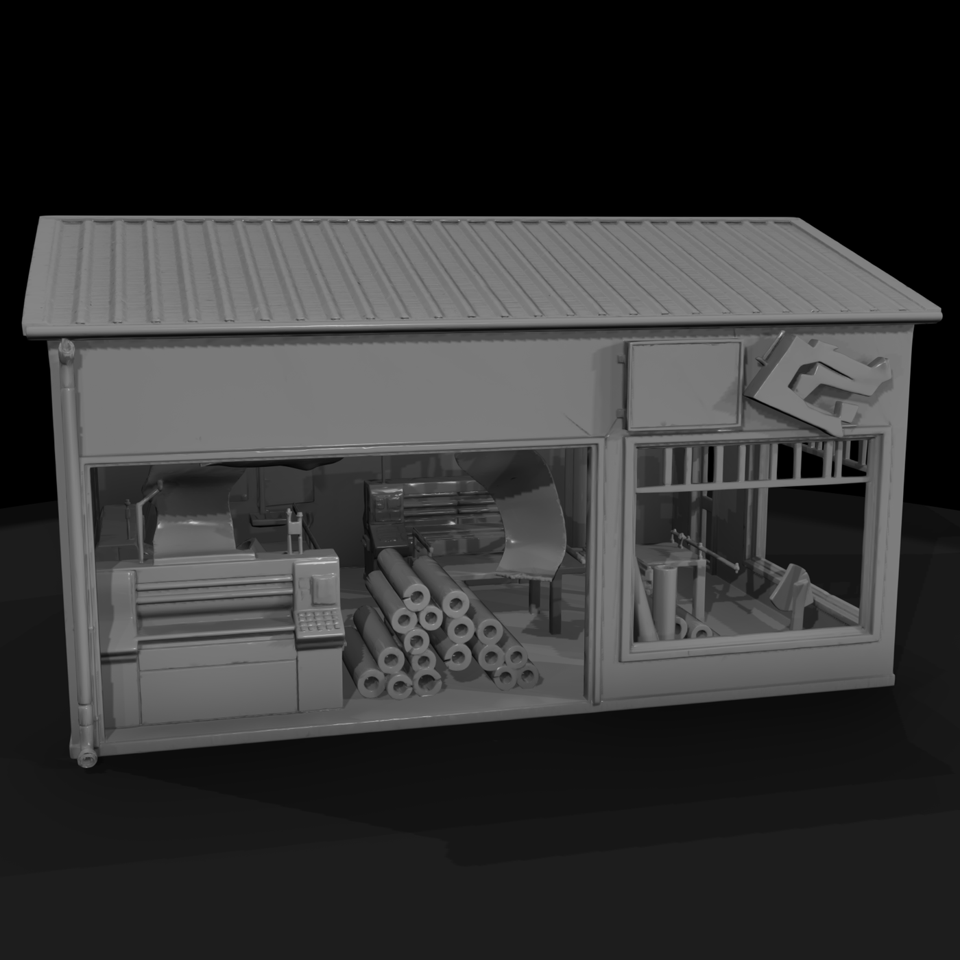 Modern Commercial Storefront Row