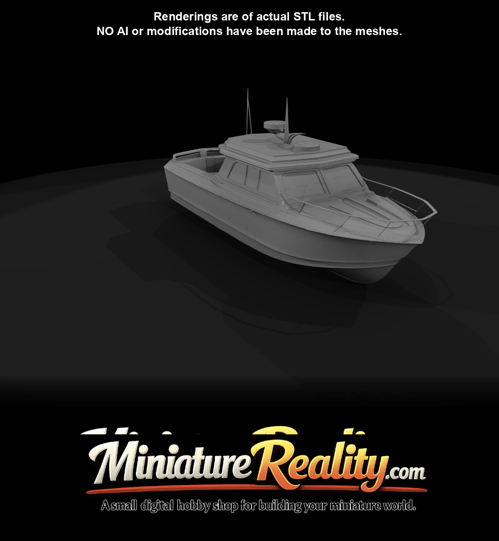 Motor Yacht Boat On Water (estimated)