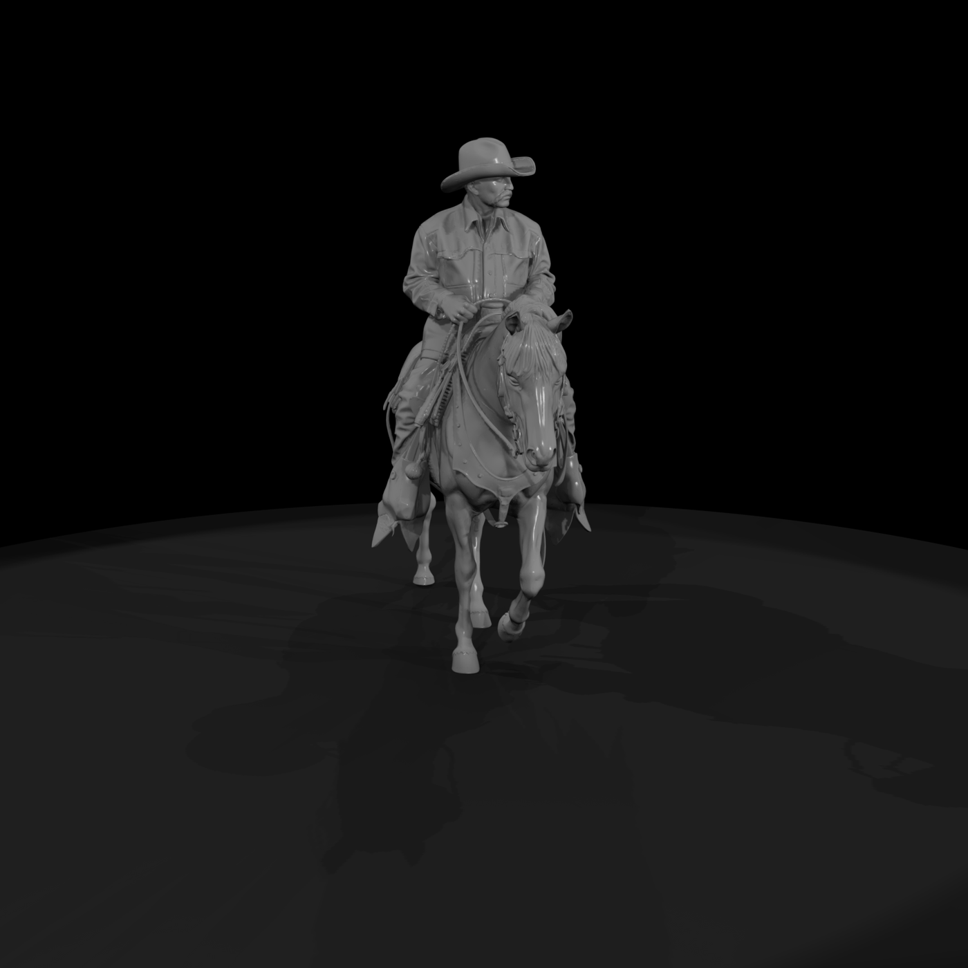 Mounted Cowboy — Riding Figure & Train Layouts