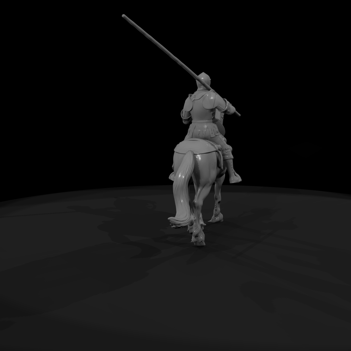 Mounted Knight in Full Plate Armor — 28mm Wargaming Miniature