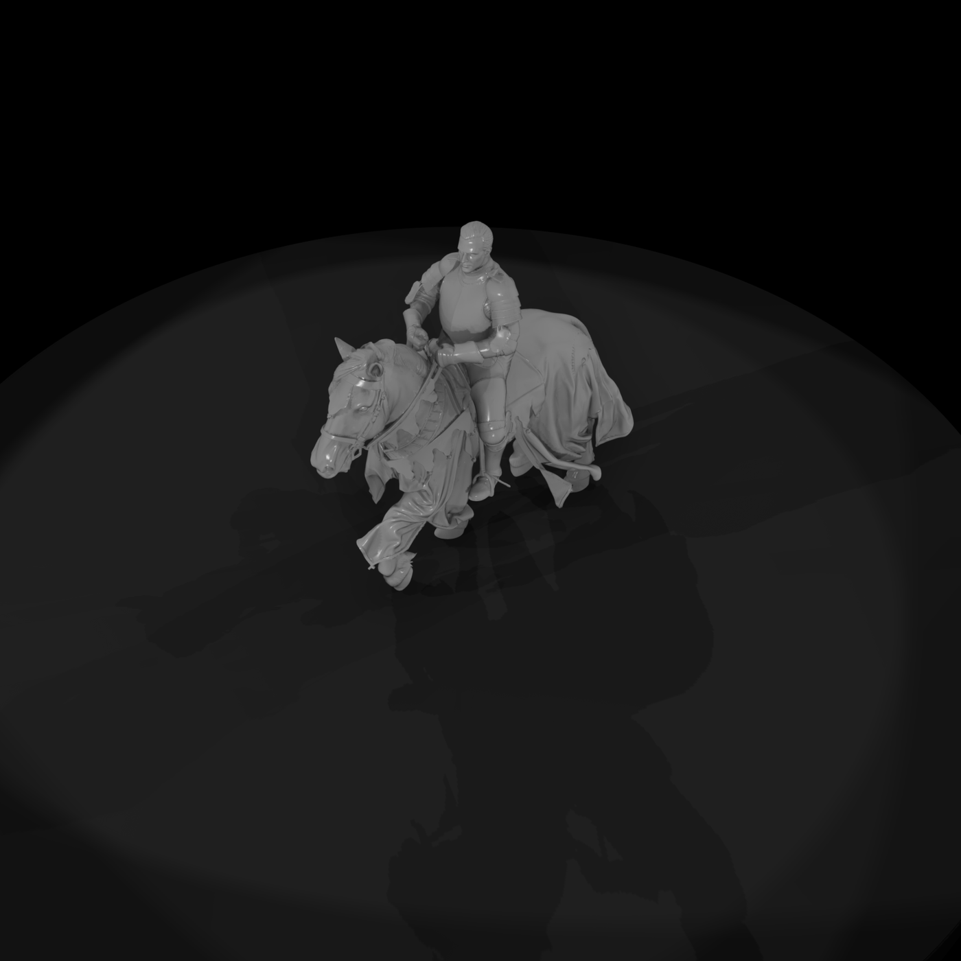 Mounted Knight on Horse