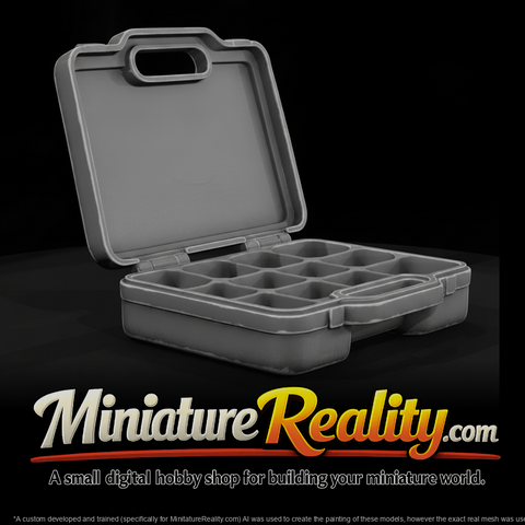 Die Cast Toy Car Carry Case miniature, three-quarter view
