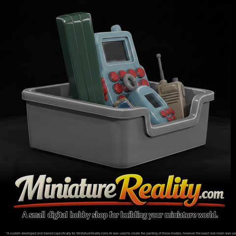 Electronic Toy Box miniature, three-quarter view