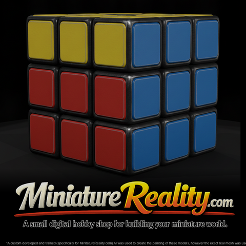 Color Puzzle Cube miniature, three-quarter view