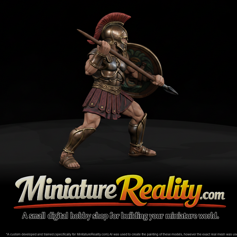 Mythology Achilles Figure, three-quarter view