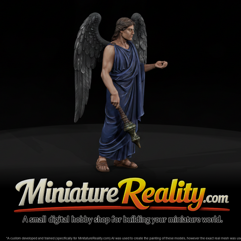 Mythology Thanatos Figure, three-quarter view