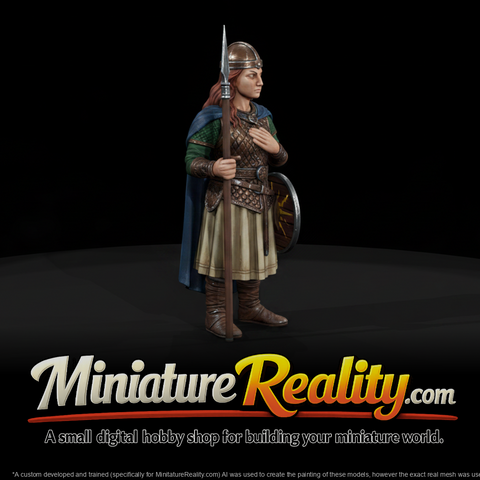 Mythology Brynhild Figure, three-quarter view