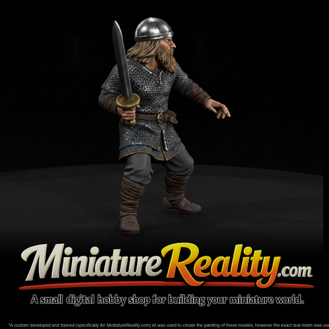 Mythology Beowulf Figure, three-quarter view