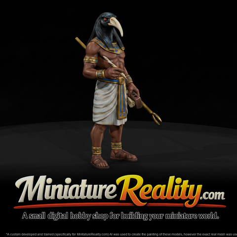 Mythology Thoth Figure, three-quarter view