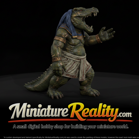 Mythology Ammit Figure, three-quarter view