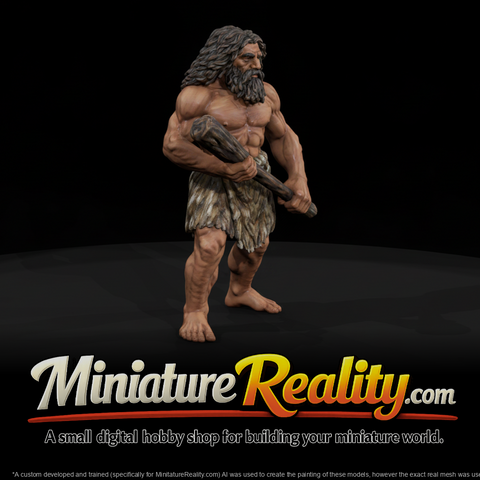 Mythology Enkidu Figure, three-quarter view
