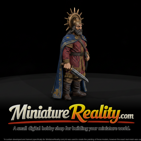 Mythology Mithra Figure, three-quarter view