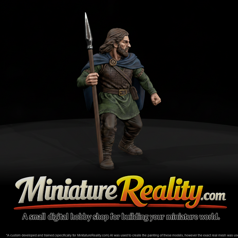 Mythology Cuchulainn Figure, three-quarter view