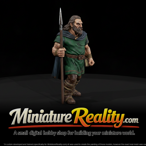 Mythology Finn Maccool Figure, three-quarter view