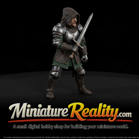 Mythology Mordred Figure, three-quarter view