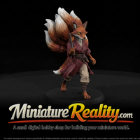 Mythology Nine Tailed Fox Figure, three-quarter view — thumbnail 1