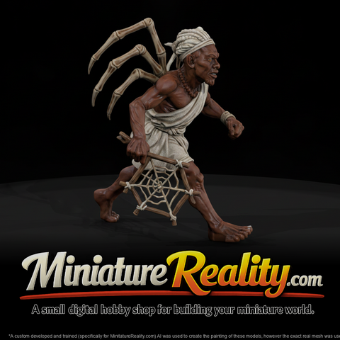 Mythology Anansi Figure, three-quarter view