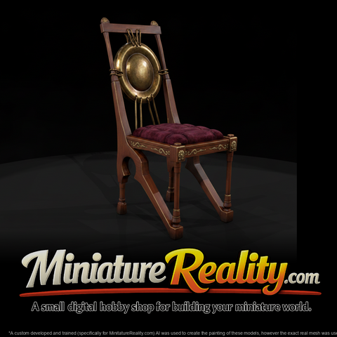 Neoclassical Ornate Carved Dining Chair Model 1, three-quarter view