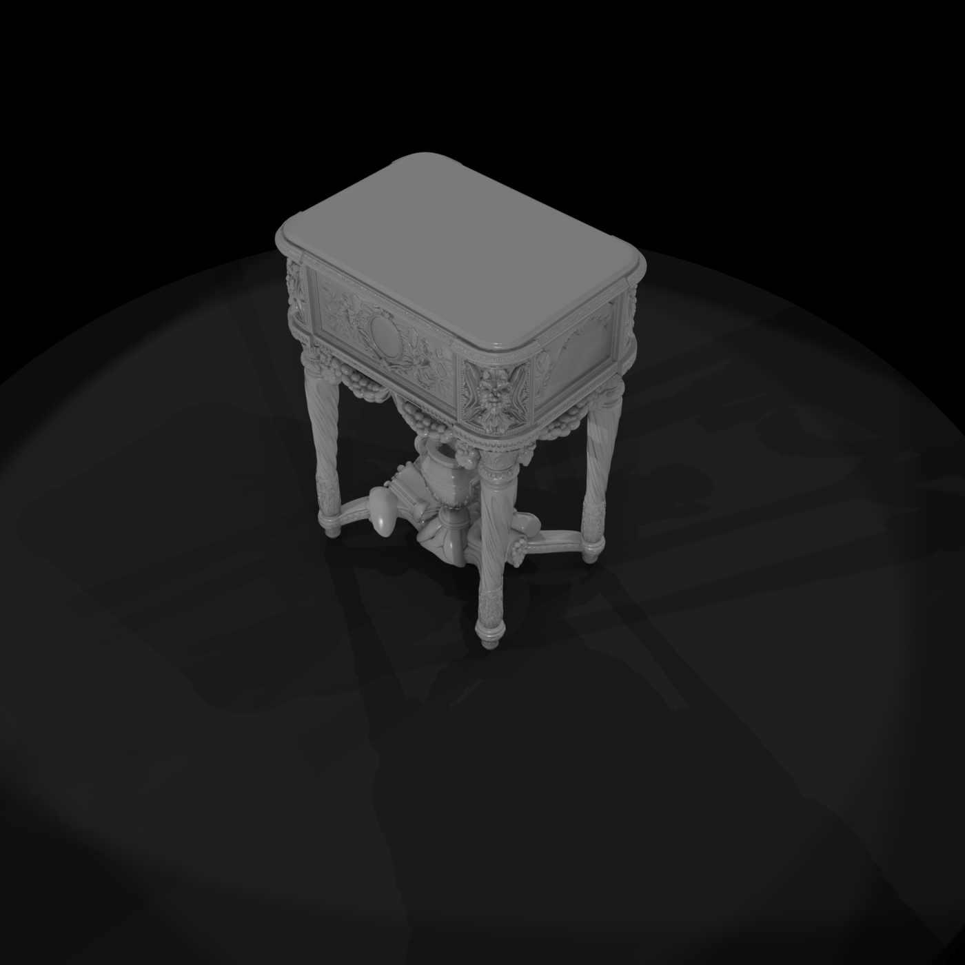 Neoclassical Carved Side Table