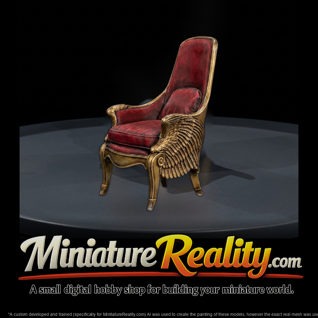 Neoclassical Wingback Armchair