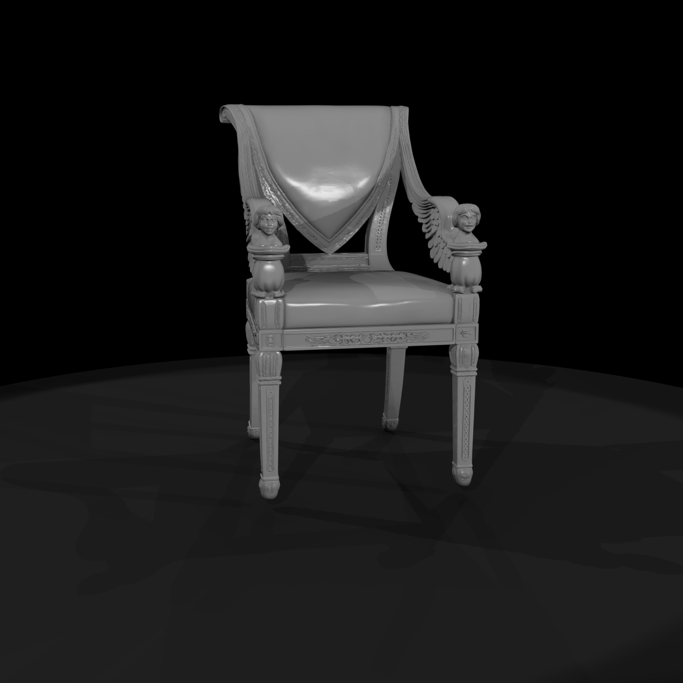 Neoclassical Sphinx Armchair