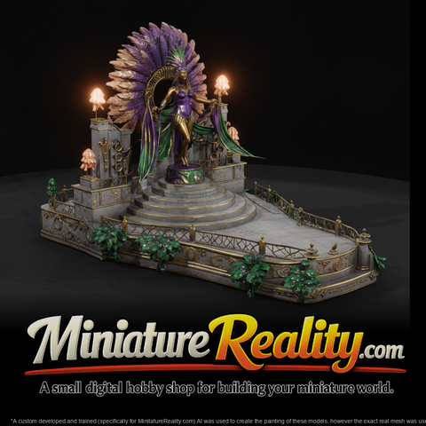 New Orleans Mardi Gras Sunrise miniature, three-quarter view