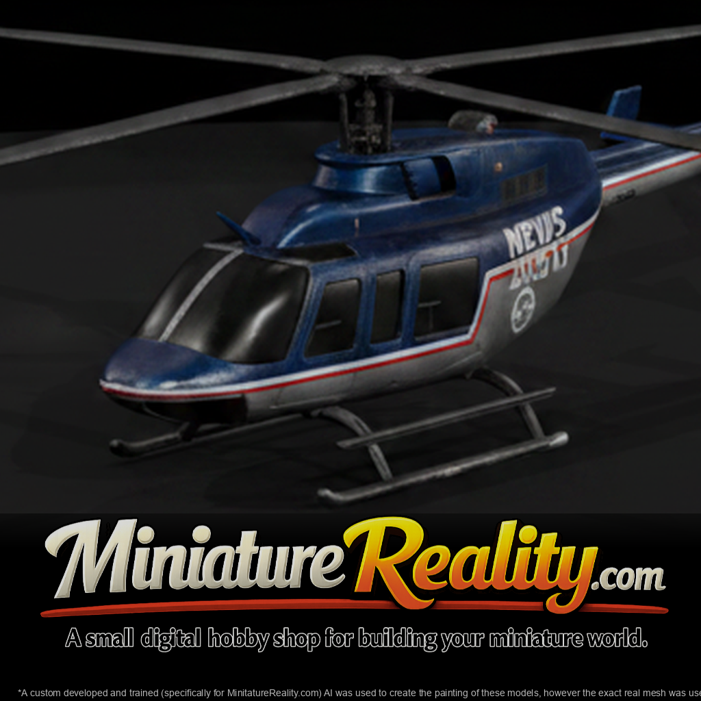 News Chopper 2025 LY miniature, three-quarter view