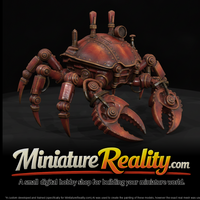 Nightmare Clockwork Creatures Steam Powered Spider miniature, three-quarter view — thumbnail 1