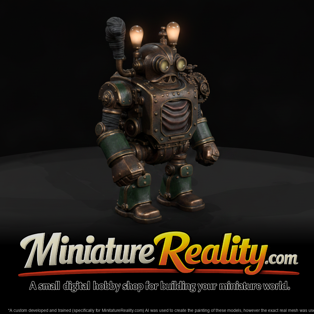 Nightmare Clockwork Creatures The Bellowing Jugger miniature, three-quarter view