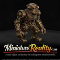 Nightmare Clockwork Creatures The Clanking Brute miniature, three-quarter view — thumbnail 1