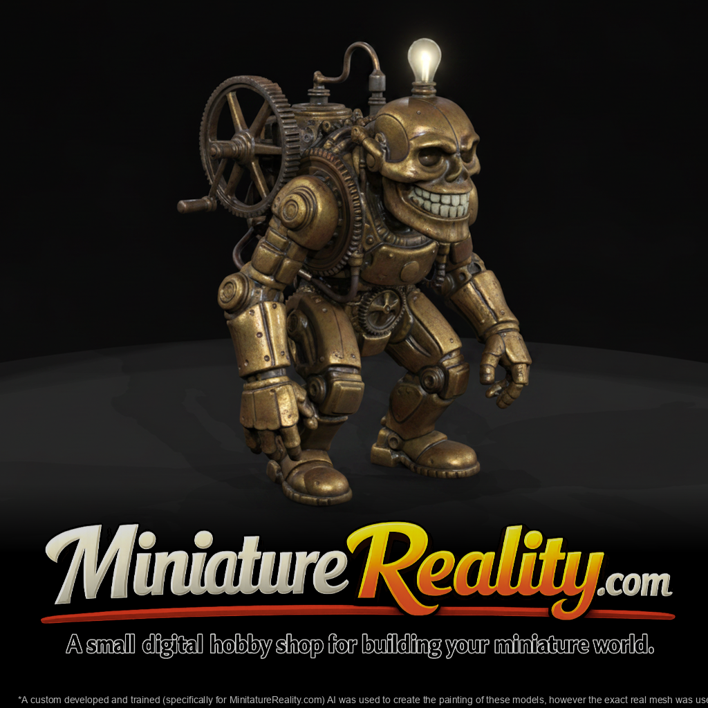 Nightmare Clockwork Creatures The Crank Driven Fie miniature, three-quarter view